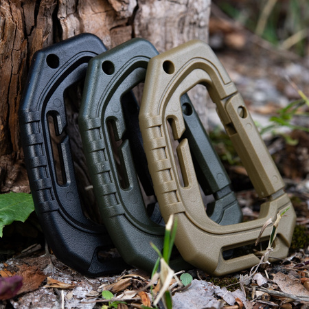 KARABIŃCZYK TYPU D-HOOK TACTICAL BRELOK DO KLUCZY ABS M-TAC COYOTE BRĄZOWY
