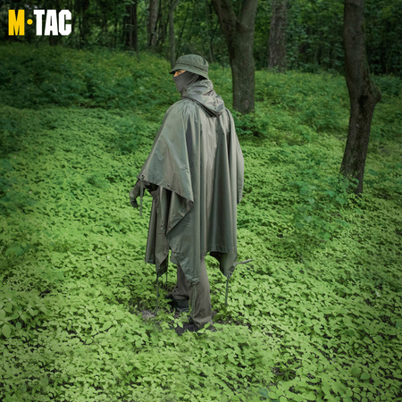 PONCHO PELERYNA PRZECIWDESZCZOWA PONCZO PAŁATKA M-TAC - ZIELONY OLIVE