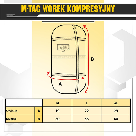 WOREK KOMPRESYJNY 40L TRANSPORTOWY WODOODPORNY DUŻY XL XLARGE M-TAC OLIVE