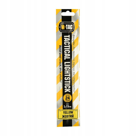 ŚWIATŁO CHEMICZNE ŚWIETLIK LIGHTSTICK GLOWSTICK M-TAC DUŻE 15CM 24H ŻÓŁTE