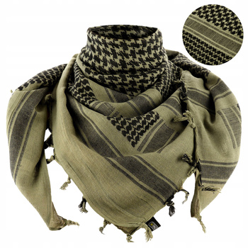 ARAFATKA CHUSTA OCHRONNA M-TAC SHEMAGH WZÓR W KRATĘ - ZIELONA FOLIAGE GREEN