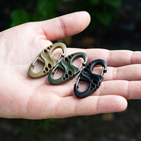 DWUSTRONNY KARABIŃCZYK TYPU S-HOOK BRELOK DO KLUCZY ABS M-TAC OLIVE ZIELONY