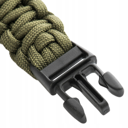 BRANSOLETKA SURVIVALOWA TAKTYCZNA PARACORD 550 M-TAC COBRA L ZIELONY OLIVE