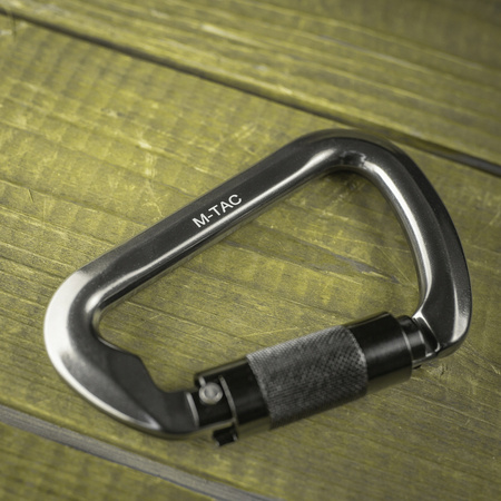 KARABIŃCZYK ASEKURACYJNY D-HOOK Z BLOKADĄ KEY-LOC TWIST-LOCK AUTOMAT M-TAC
