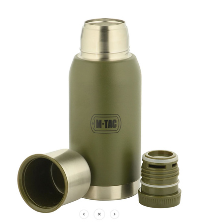 TERMOS TURYSTYCZNY 750 ML PRÓŻNIOWY PODWÓJNE ŚCIANKI M-TAC MILITARNY OLIVE