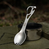SPORK NIEZBĘDNIK Z KARABIŃCZYKIEM ŁYŻKO-WIDELEC 4W1 UNIWERSALNY STAL M-TAC