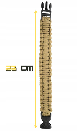 BRANSOLETKA SURVIVALOWA TAKTYCZNA PARACORD 550 M-TAC COBRA L COYOTE KHAKI
