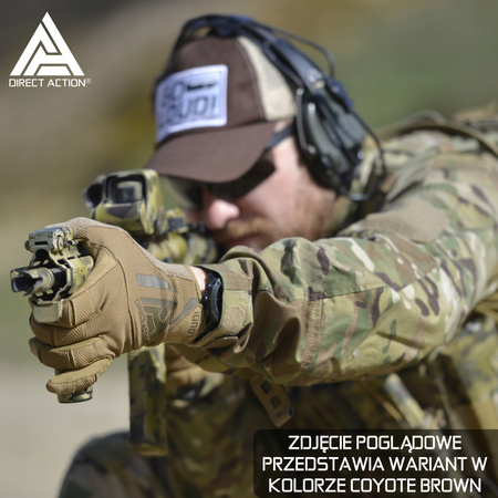 DIRECT ACTION - RĘKAWICE TAKTYCZNE - HARD GLOVES - S - CZARNE (GL-HARD-PES-BLK-B03)