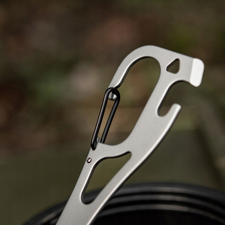 SPORK NIEZBĘDNIK Z KARABIŃCZYKIEM ŁYŻKO-WIDELEC 4W1 UNIWERSALNY STAL M-TAC