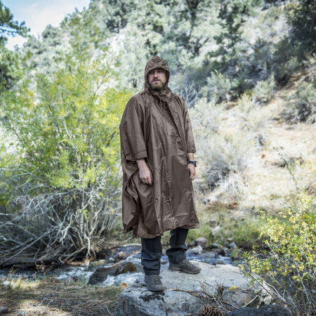 PONCHO PELERYNA PRZECIWDESZCZOWA PAŁATKA HELIKON U.S. MODEL - EARTH BROWN
