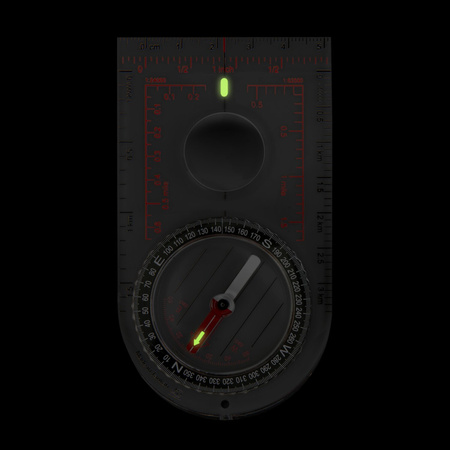 KOMPAS MAPOWY BUSOLA PRZEŹROCZYSTY FOSFORYZUJĄCY HELIKON KOMPAS SCOUT MK2