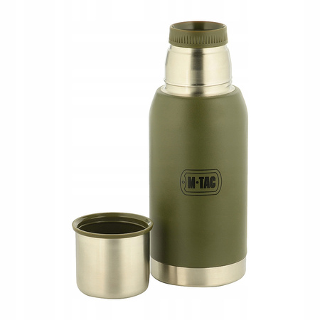 TERMOS TURYSTYCZNY 750 ML PRÓŻNIOWY PODWÓJNE ŚCIANKI M-TAC MILITARNY OLIVE