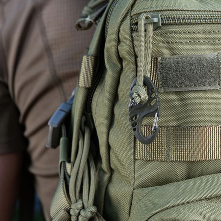 DWUSTRONNY KARABIŃCZYK TYPU S-HOOK BRELOK DO KLUCZY ABS M-TAC OLIVE ZIELONY
