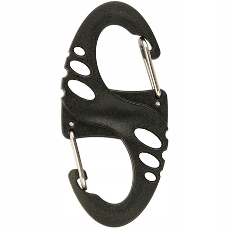 DWUSTRONNY KARABIŃCZYK TYPU S-HOOK BRELOK DO KLUCZY ABS M-TAC CZARNY BLACK