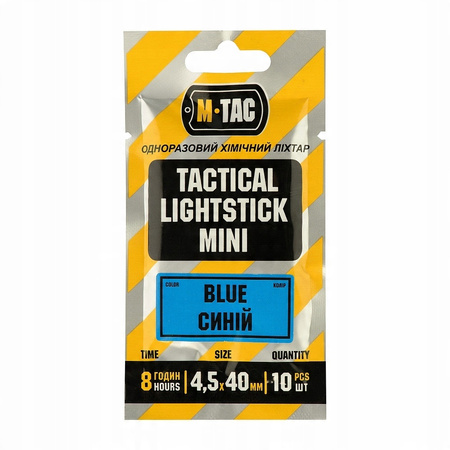 ŚWIATŁO CHEMICZNE ŚWIETLIK LIGHTSTICK GLOWSTICK M-TAC 10 SZTUK - NIEBIESKIE