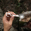 SPORK NIEZBĘDNIK Z KARABIŃCZYKIEM ŁYŻKO-WIDELEC 4W1 UNIWERSALNY STAL M-TAC