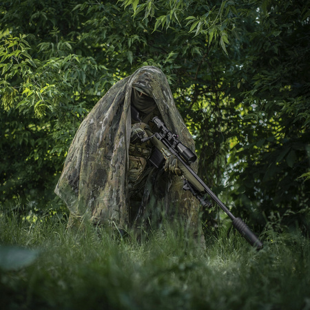 SIATKA MASKUJĄCA SZAL SNAJPERSKI CHUSTA M-TAC BAWEŁNA 180X80 CM - MULTICAM