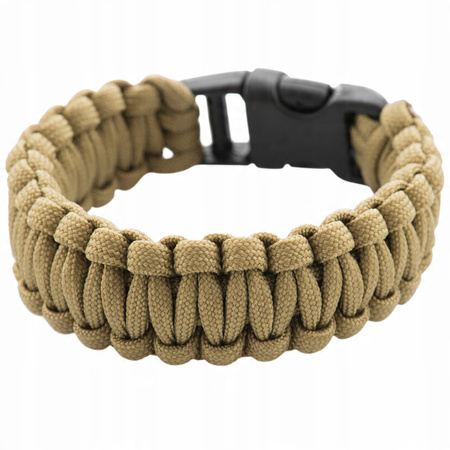 BRANSOLETKA SURVIVALOWA TAKTYCZNA PARACORD 550 M-TAC COBRA L COYOTE KHAKI