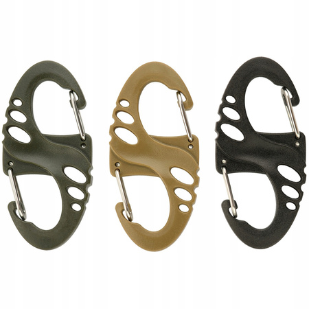 DWUSTRONNY KARABIŃCZYK TYPU S-HOOK BRELOK DO KLUCZY ABS M-TAC OLIVE ZIELONY