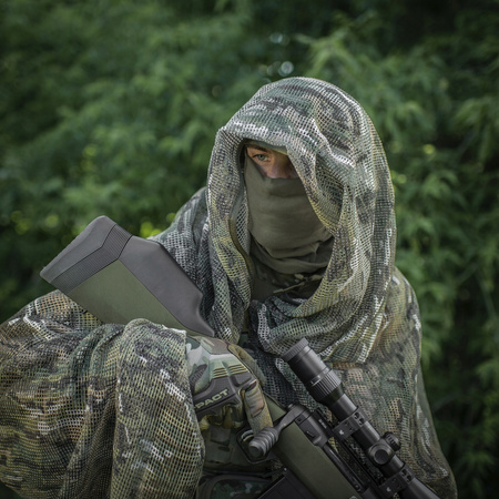SIATKA MASKUJĄCA SZAL SNAJPERSKI CHUSTA M-TAC BAWEŁNA 180X80 CM - MULTICAM