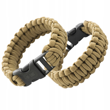 BRANSOLETKA SURVIVALOWA TAKTYCZNA PARACORD 550 M-TAC COBRA M - COYOTE KHAKI