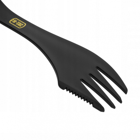 SPORK NIEZBĘDNIK ŁYŻKO-WIDELEC NÓZ 3W1 UNIWERSALNY M-TAC - CZARNY BLACK