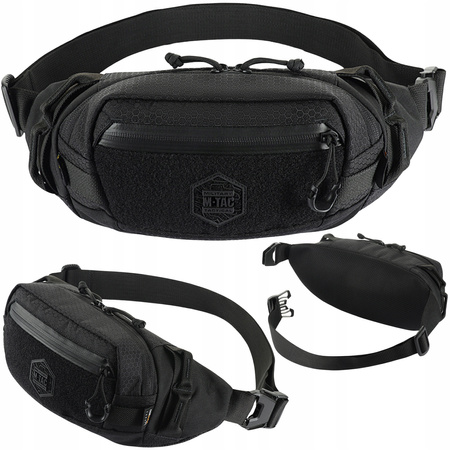 NERKA TAKTYCZNA SASZETKA TORBA BIODROWA M-TAC ELITE HEX - CZARNA BLACK