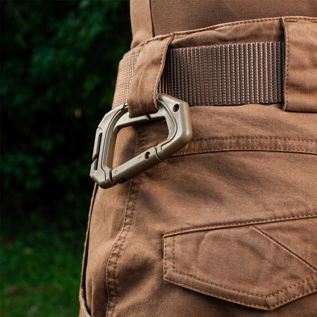 KARABIŃCZYK TYPU D-HOOK TACTICAL BRELOK DO KLUCZY ABS M-TAC COYOTE BRĄZOWY