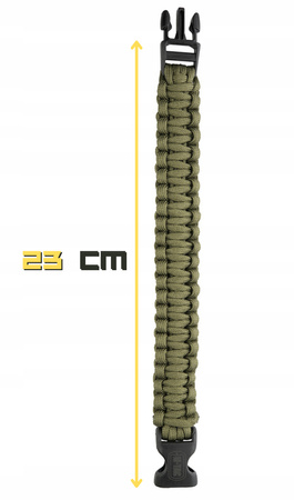 BRANSOLETKA SURVIVALOWA TAKTYCZNA PARACORD 550 M-TAC COBRA L ZIELONY OLIVE
