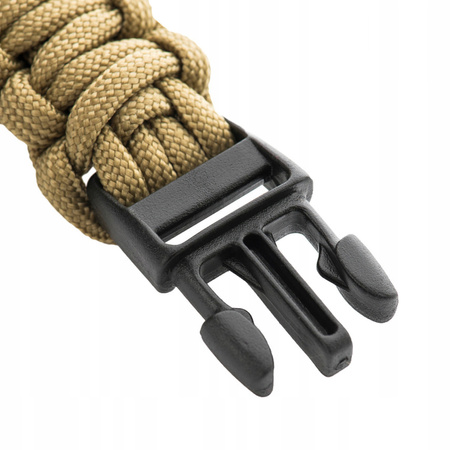 BRANSOLETKA SURVIVALOWA TAKTYCZNA PARACORD 550 M-TAC COBRA L COYOTE KHAKI