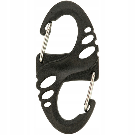 DWUSTRONNY KARABIŃCZYK TYPU S-HOOK BRELOK DO KLUCZY ABS M-TAC CZARNY BLACK