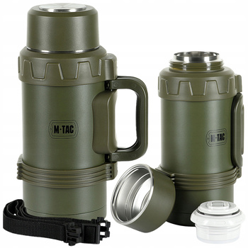 TERMOS TURYSTYCZNY 1,6 L MILITARNY PRÓŻNIOWY PODWÓJNE ŚCIANKI M-TAC - OLIVE