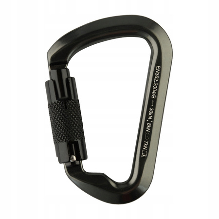 KARABIŃCZYK ASEKURACYJNY D-HOOK Z BLOKADĄ KEY-LOC TWIST-LOCK AUTOMAT M-TAC