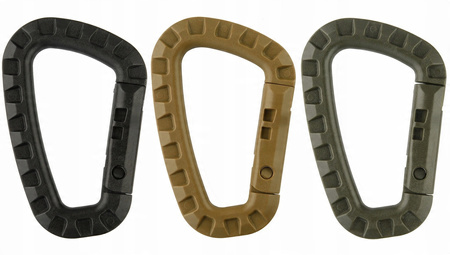 KARABIŃCZYK TYPU D-HOOK TACTICAL BRELOK DO KLUCZY ABS M-TAC CZARNY BLACK