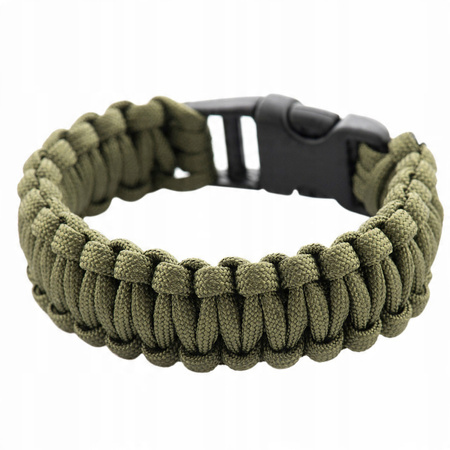 BRANSOLETKA SURVIVALOWA TAKTYCZNA PARACORD 550 M-TAC COBRA L ZIELONY OLIVE