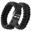 BRANSOLETKA SURVIVALOWA TAKTYCZNA PARACORD 550 M-TAC COBRA L - CZARNA BLACK