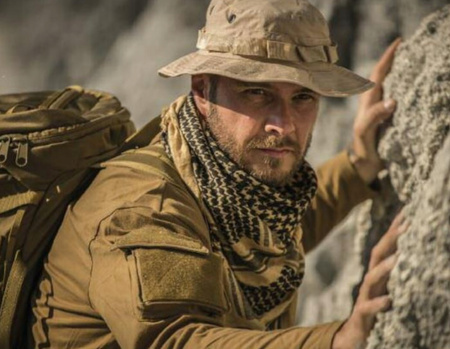 ARAFATKA CHUSTA OCHRONNA M-TAC SHEMAGH WZÓR W CZASZKI - COYOTE BROWN KHAKI