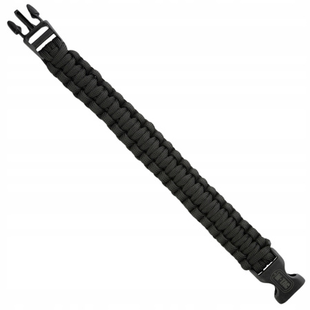 BRANSOLETKA SURVIVALOWA TAKTYCZNA PARACORD 550 M-TAC COBRA L - CZARNA BLACK