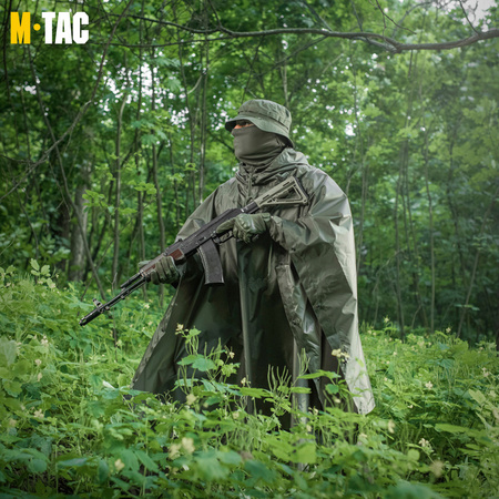 PONCHO PELERYNA PRZECIWDESZCZOWA PONCZO PAŁATKA M-TAC - ZIELONY OLIVE