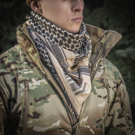 ARAFATKA CHUSTA OCHRONNA M-TAC SHEMAGH WZÓR W CZASZKI - COYOTE BLACK KHAKI