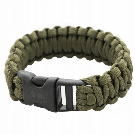 BRANSOLETKA SURVIVALOWA TAKTYCZNA PARACORD 550 M-TAC COBRA L ZIELONY OLIVE