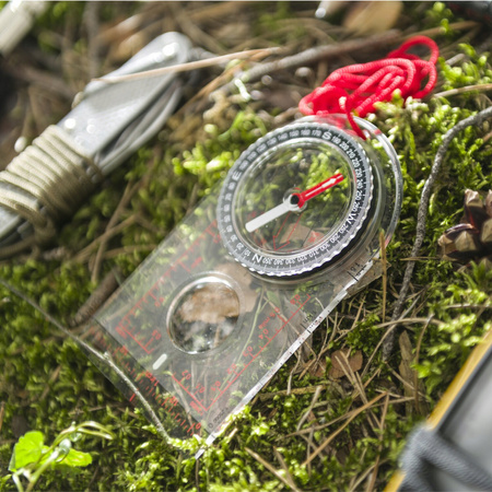 KOMPAS MAPOWY BUSOLA PRZEŹROCZYSTY FOSFORYZUJĄCY HELIKON KOMPAS SCOUT MK2