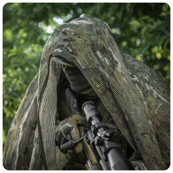 SIATKA MASKUJĄCA SZAL SNAJPERSKI CHUSTA M-TAC BAWEŁNA 180X80 CM - MULTICAM