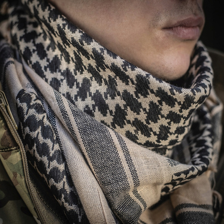 ARAFATKA CHUSTA OCHRONNA M-TAC SHEMAGH WZÓR W CZASZKI - COYOTE BLACK KHAKI