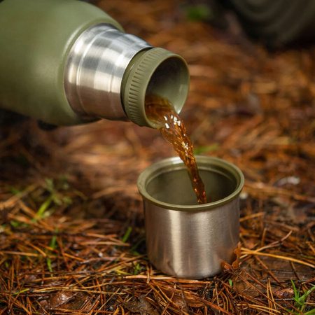 TERMOS TURYSTYCZNY 1,3L PRÓŻNIOWY PODWÓJNE ŚCIANKI M-TAC MILITARNY - OLIVE