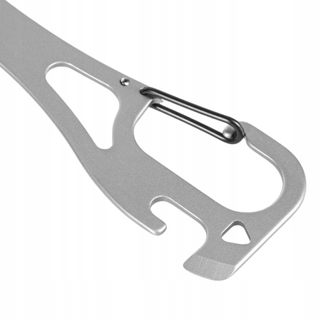 SPORK NIEZBĘDNIK Z KARABIŃCZYKIEM ŁYŻKO-WIDELEC 4W1 UNIWERSALNY STAL M-TAC