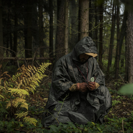 PONCZO PONCHO PELERYNA PRZECIWDESZCZOWA PAŁATKA HELIKON U.S. - TAIGA GREEN