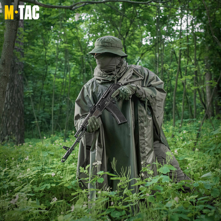 PONCHO PELERYNA PRZECIWDESZCZOWA PONCZO PAŁATKA M-TAC - ZIELONY OLIVE
