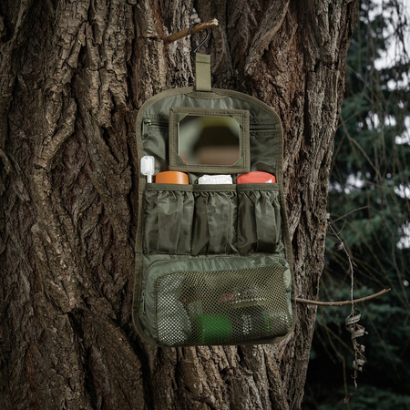 KOSMETYCZKA TURYSTYCZNA WISZĄCA TORBA TOALETOWA PODRÓŻNA M-TAC - OLIVE