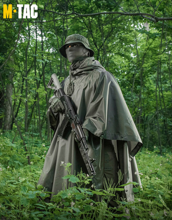 PONCHO PELERYNA PRZECIWDESZCZOWA PONCZO PAŁATKA M-TAC - ZIELONY OLIVE